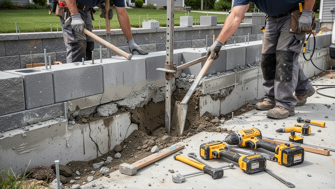 Retaining Wall Installation